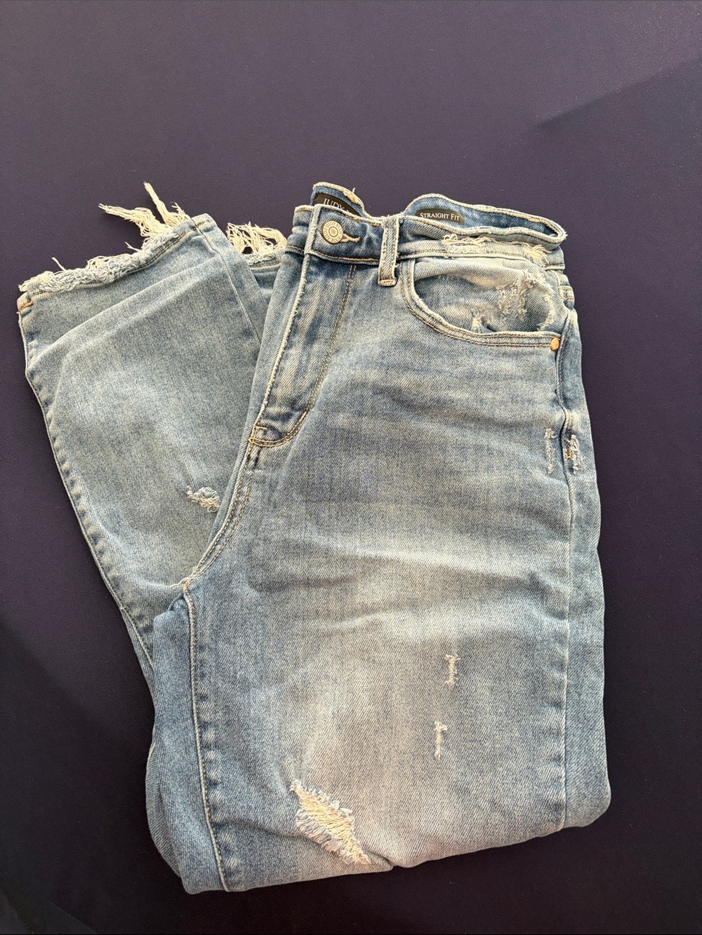 Judy Blue Light Wash Straight Fit Jeans - Light Blue
